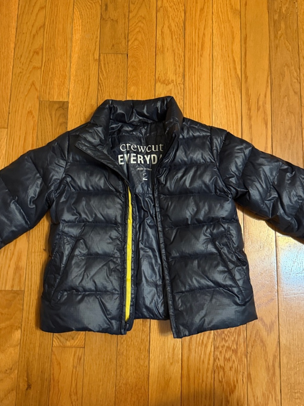 Crewcuts Kids' Navy Puffer Down Jacket Sz 2